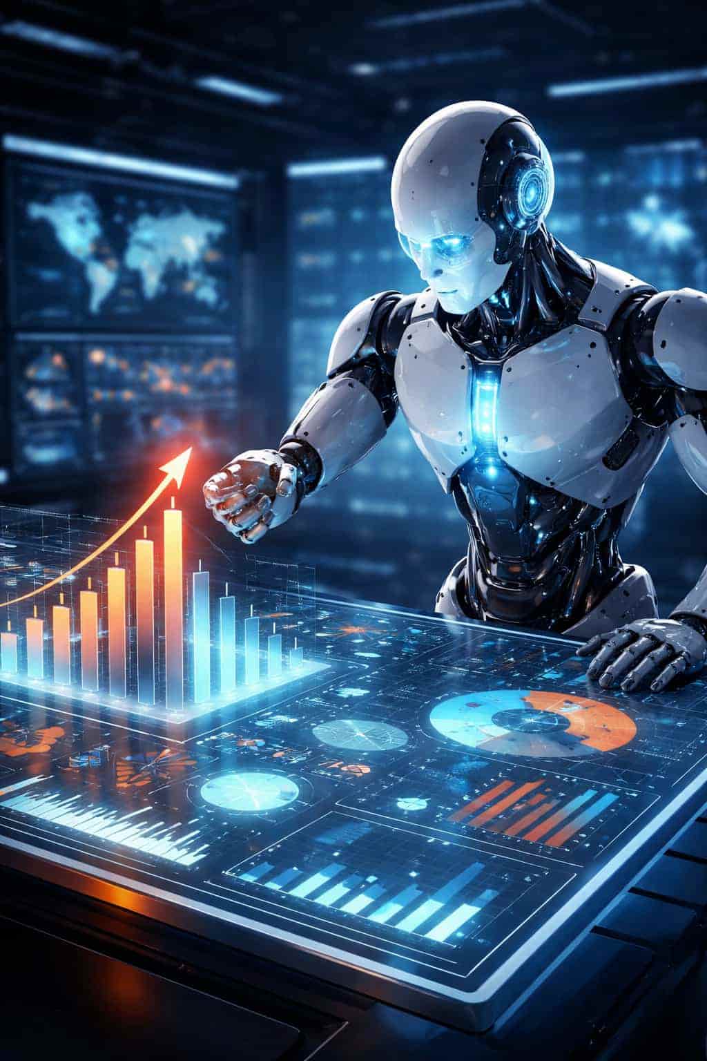 AI and business strategy conceptual visual